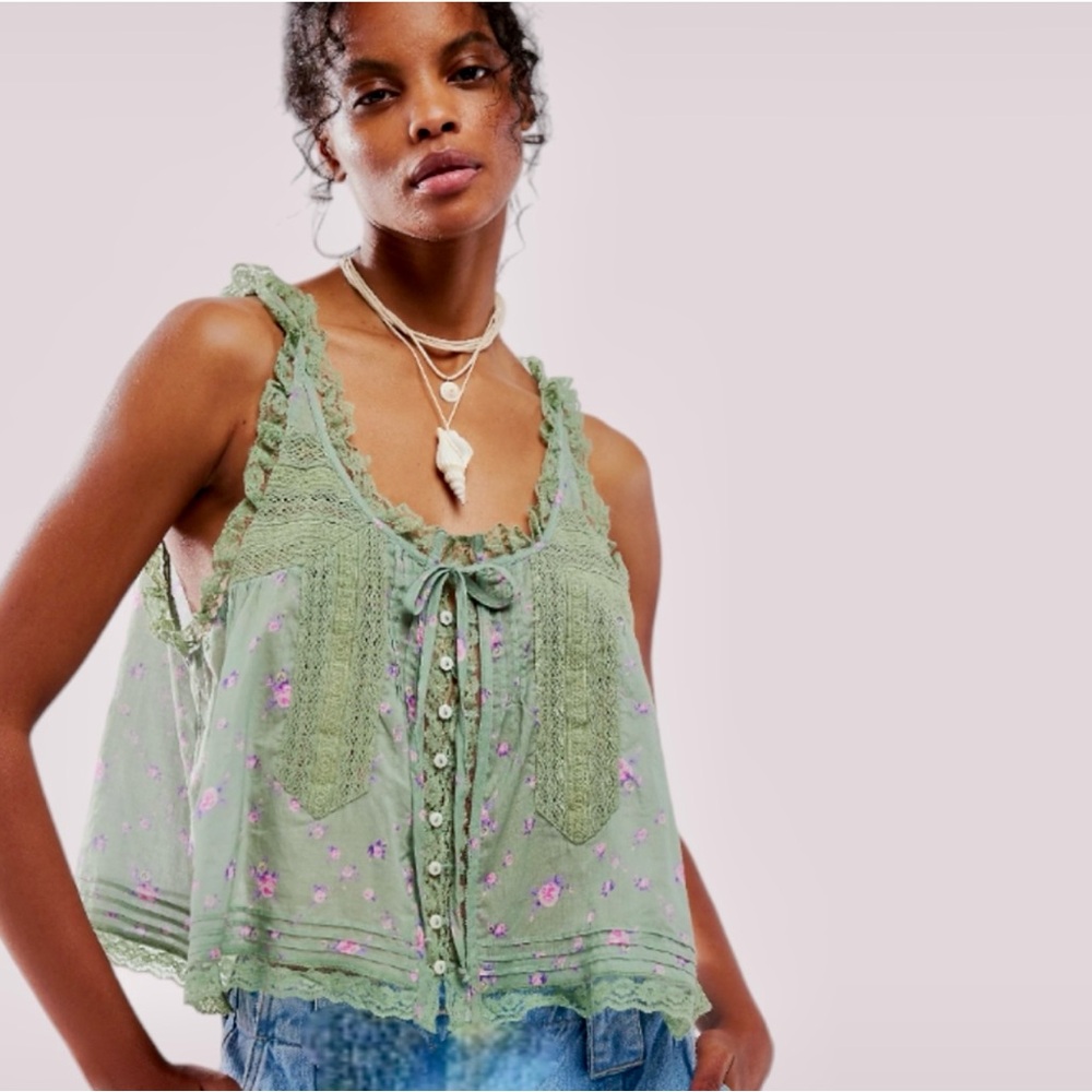NWOT Free people Forevermore Printed Tank